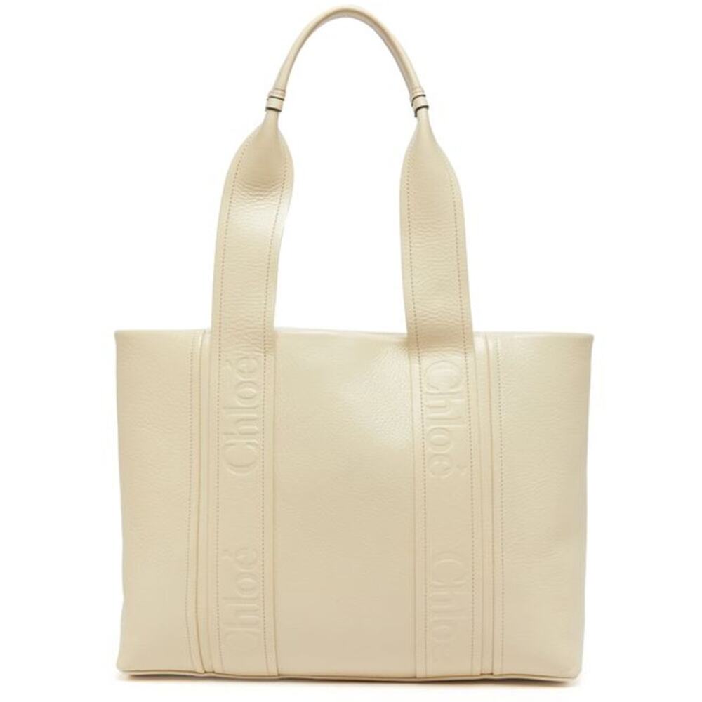 $2K NEW CHLOE LEATHER LOGO MEDIUM WOODY TOTE BAG PURSE AUTHENTIC NWT! - Picture 2 of 13